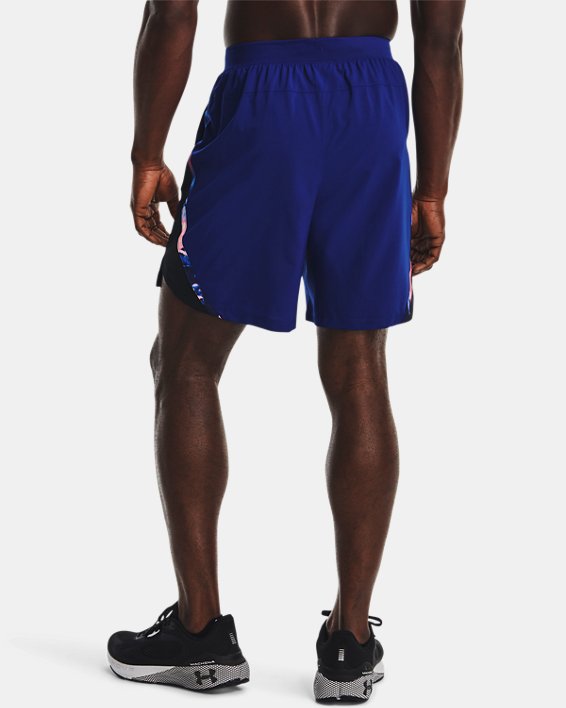 Men's UA Launch SW 7'' Run Anywhere Shorts in Blue image number 1